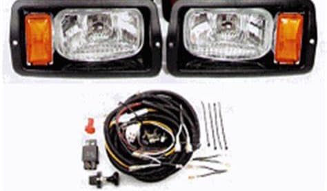 Club Car DS Halogen Headlight 7x4 Small Light Kit With Wire Harness 1982-2024