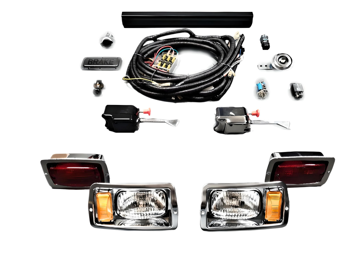 Halogen Chrome Headlights Taillights Street Legal Kit for Club Car DS 1982-1992