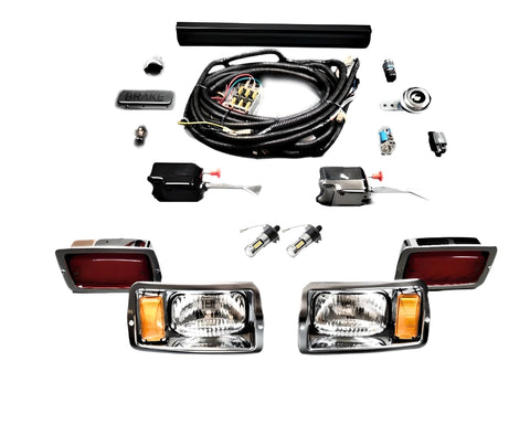 LED Chrome Headlights Taillights Street Legal Kit for Club Car DS 1982-1992