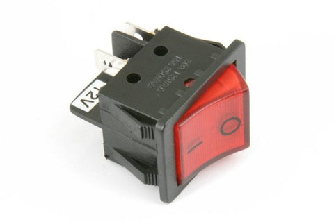 Illuminated Red Rocker Headlight Switch