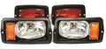 Club Car DS Halogen Headlight 7x4 LED Taillight Light Kit 1982-1992